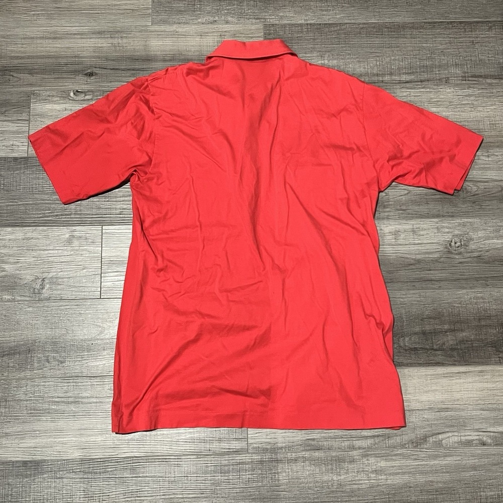 Vintage 80s  Lacoste Club Pique Polo Size Large Red Chest Pocket - Picture 4 of 6